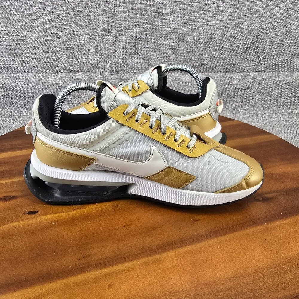 Nike Air Max Pre-Day Sneakers Womens Size 8.5 Gold & White Athletic Shoes - Picture 13 of 14